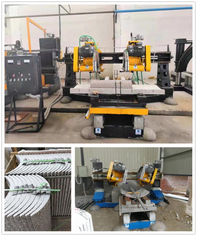 Automatische vier Scheiben-Stein-Rand-Schneidemaschine für Spalten-Platte 1500mm 0