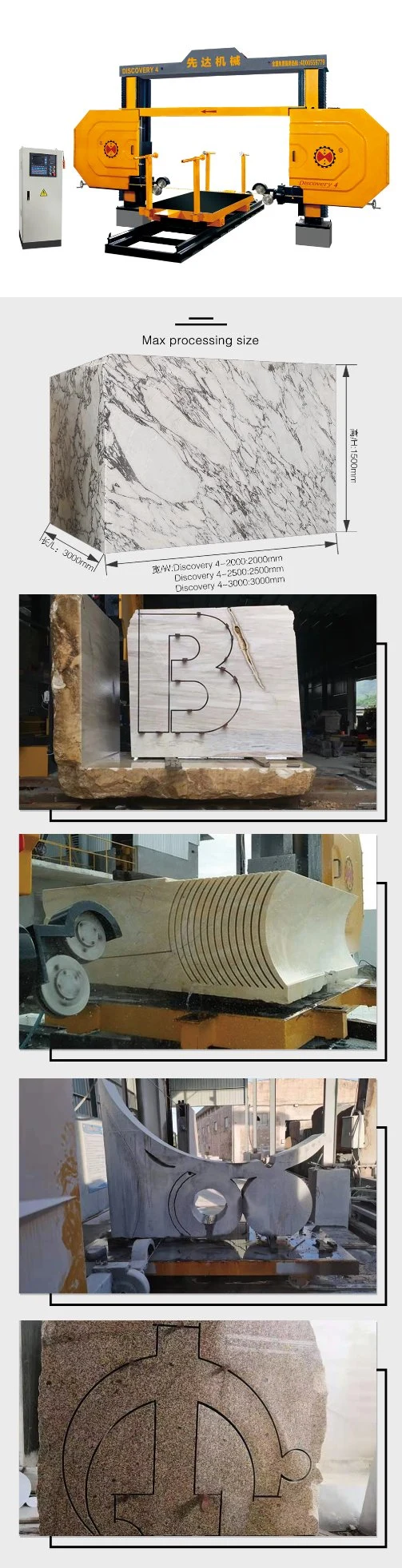  CNC großer einzelner Diamond Bridge Saw Granite und Marmordraht-Säge-Steinbruch-Steinschneider-Blockschneiden-Maschine