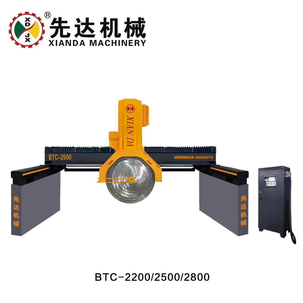 Automatic Smart Monoblock 5 Axis CNC Bridge Saw Cutting Machine for Granite Marble Quartz with 3400*2000*180mm Max Processing Size 15kw Motor 380V Power 6