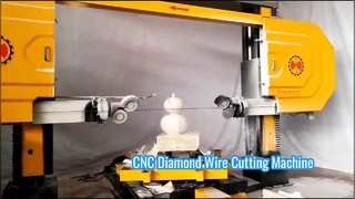 Hochpräzise 5-Achsen-CNC-Diamantdrahtsägemaschine für komplexe Steinprofilierung und 3D-Schnitzerei