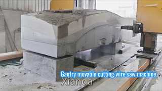 Bewegliche Diamantdrahtsäge-Schneidemaschine mit Industrieportal für die Granitblockherstellung