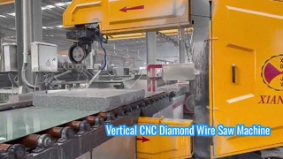 Vertikale CNC-Diamantdrahtsägemaschine für 3D-Steinprofilierung und Blockschneiden