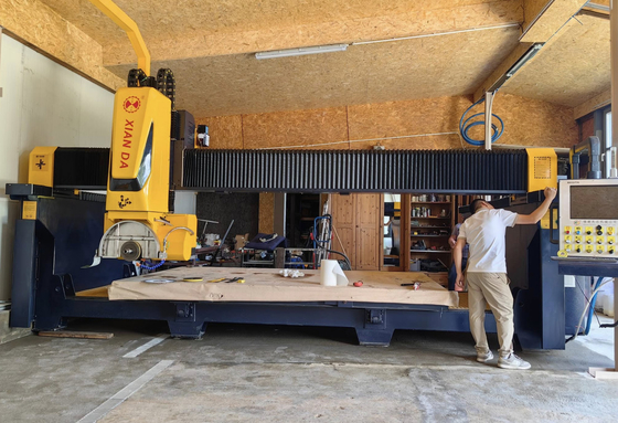 Italienische System 5 Achsen CNC-Brücke Säge Fräsmaschinen Küche Waschbecken Arbeitsplatte Spezialformen