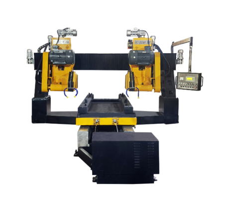CNC-Twin-Blade-Steinbogen-Chamfering-Maschine für Granit und Marmor 45° hohe Präzision