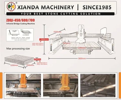 Steinschneidemaschine Brückenschneidemaschine Infrarotbrückenschneidemaschine Zdqj-450/600/800