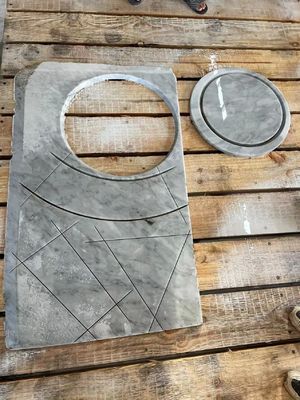 5-Achsen-CNC-Brücke Säge Schneidemaschine mit 3400x2000mm Arbeitstisch und 0°-360° Kopfdrehung für Granit und Marmor