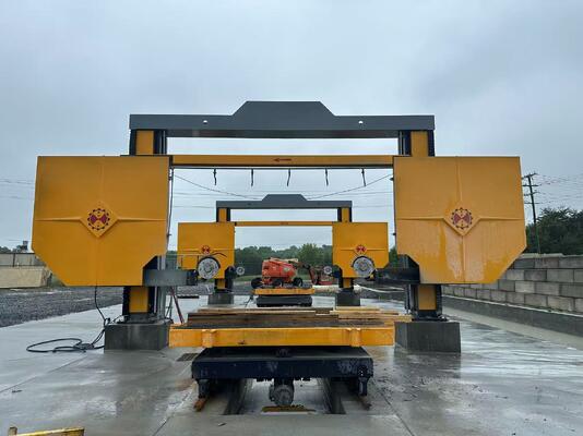 PLC-Steuerung Diamantdrahtsäge mit synchronem Schraubantrieb für das Teilen von Marmor- und Granitblöcken in 3000×3000×1500 mm