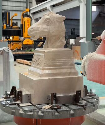 6-Achsen-CNC-Roboter-Stein-Schneidemaschine mit interpolierter Steuerung und BT40 Spindel für die großflächige Schnitzerei bis 3100 mm