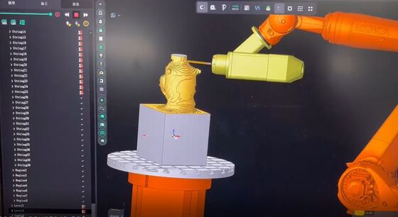 6-Achsen-CNC-Roboter-Stein-Schneidemaschine mit interpolierter Steuerung und BT40 Spindel für die großflächige Schnitzerei bis 3100 mm