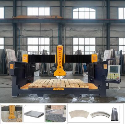 4+1 Achsenbrückenschneidemaschine mit 3200x2000mm Arbeitstisch und 15kw/18.5kw Motorleistung für das Präzisionssteinschneiden