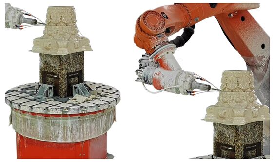 6-Achsen-CNC-Roboter-Stein-Schneidemaschine mit interpolierter Steuerung und BT40 Spindel für 3100mm Großschnitzerei