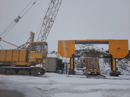 PLC-Steuerung Diamantdrahtsäge Maschine für Granitmarmor mit 3500x3500x1800mm Max Verarbeitung Größe und 15KW Hauptmotor