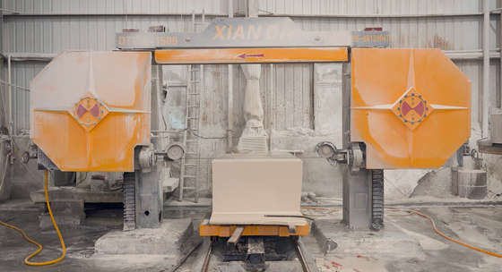 4-Achsen CNC-Drahtsäge-Schneidemaschine für Sonderformen aus Stein | Bearbeitungsanlage für unregelmäßige Steinprofile
