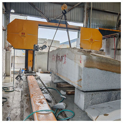 Bewegliche Diamantdrahtsäge-Schneidemaschine mit Industrieportal für die Granitblockherstellung