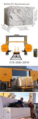 CNC Diamantdrahtsäge mit 360° drehbarem Wagen, 1600 mm Rad Durchmesser und 4 m³/h Wasserverbrauch