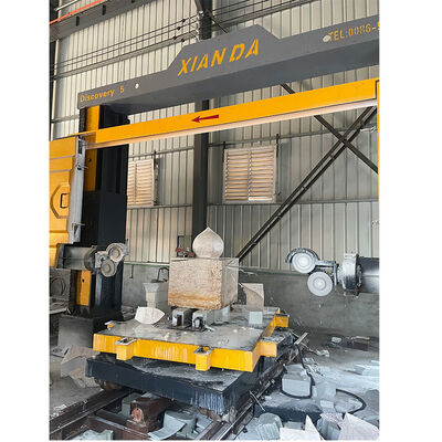 Hochpräzise 5-Achsen-CNC-Diamantdrahtsägemaschine für komplexe Steinprofilierung und 3D-Schnitzerei