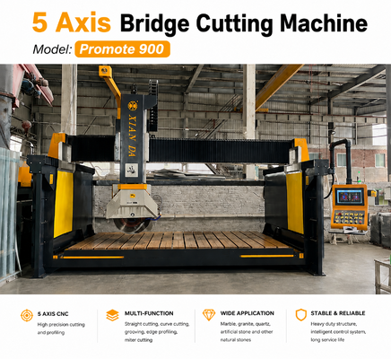 Präzise 5-Achsen-CNC-Brückensägemaschine für portugiesische Marmorschneide- und Steindekorationsprojekte