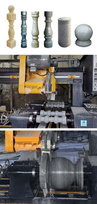 PLC/CNC-Steuerung Vier Stück Baluster-Schneidmaschine für die Verarbeitung von Marmor-Granit