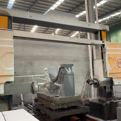 Discovery-4 4-Achsen-CNC-Diamantseilsägemaschine mit 15-kW-Permanentmagnetmotor für 2000*2300*1500 mm Steinschneiden